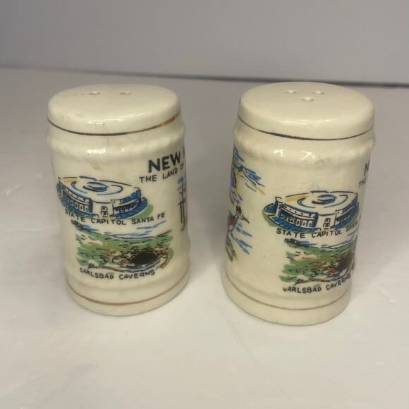 Vintage New Mexico Land of Enchantment Salt & Pepper Shakers Roadrunners - Picture 2 of 7
